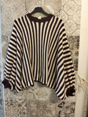 maglia in lana a righe verticali - Dverso Fashion