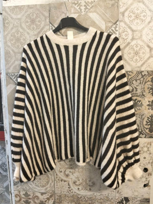 maglia in lana a righe verticali - Dverso Fashion