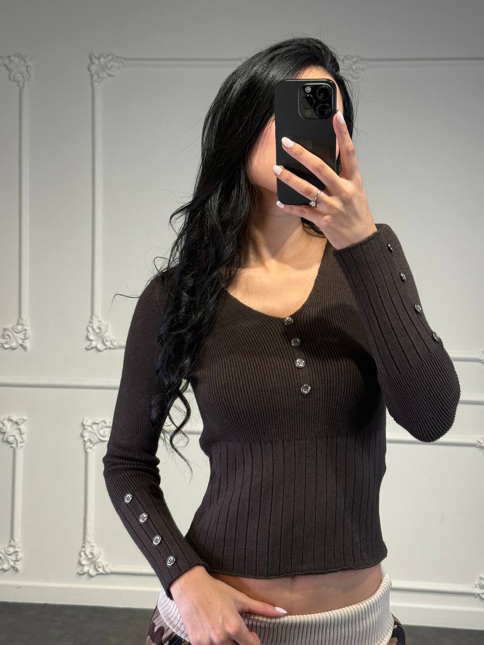 maglia in lana con bottoncini - Dverso Fashion
