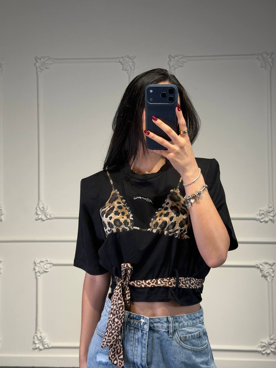 maglia leo con cinta - Dverso Fashion