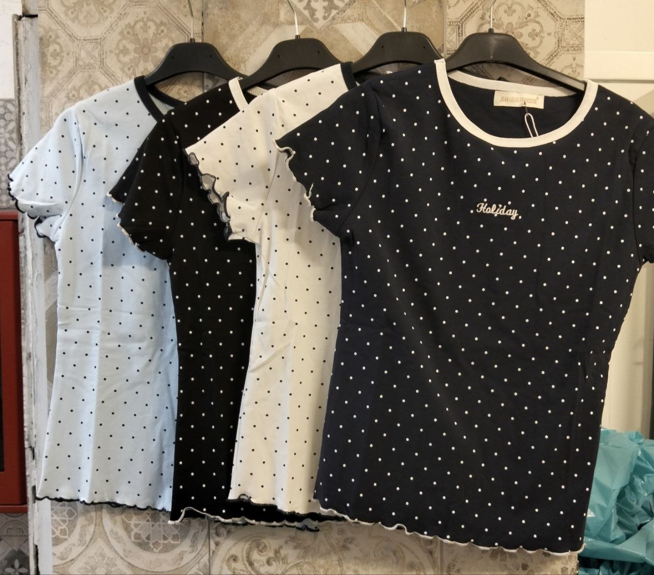 maglia maniche corte strass - Dverso Fashion