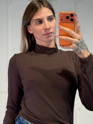 maglia mezzo collo in cotone - Dverso Fashion