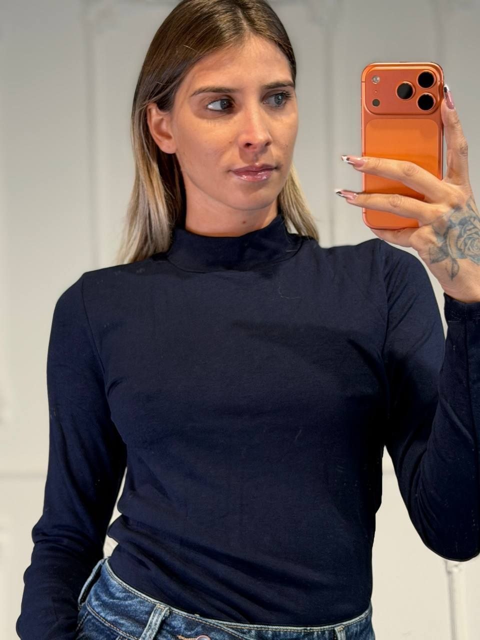 maglia mezzo collo in cotone - Dverso Fashion