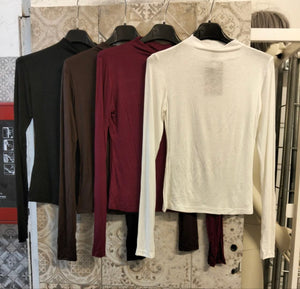 maglia mezzo collo velata in cotone - Dverso Fashion