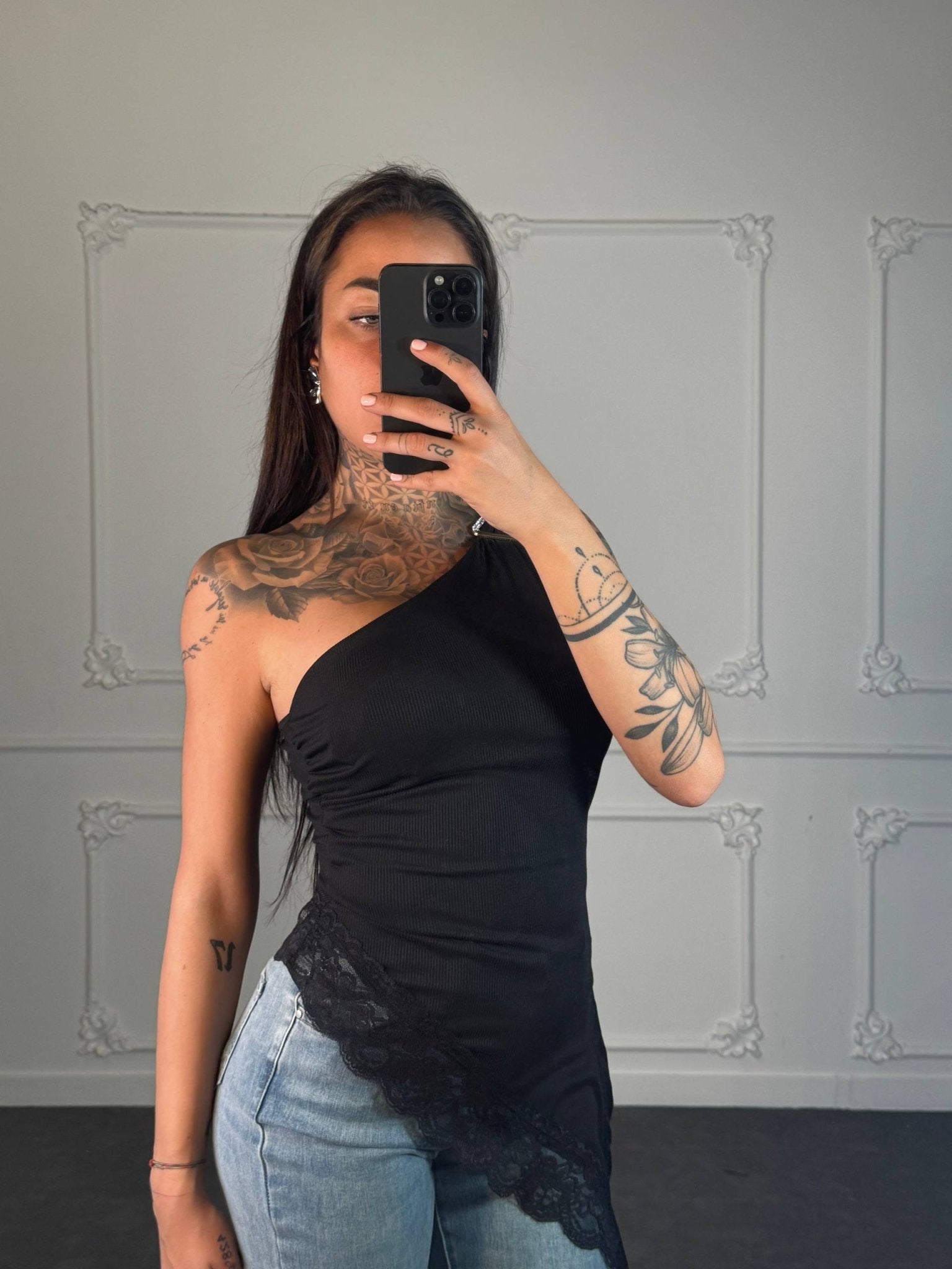 maglia monospalla - Dverso Fashion