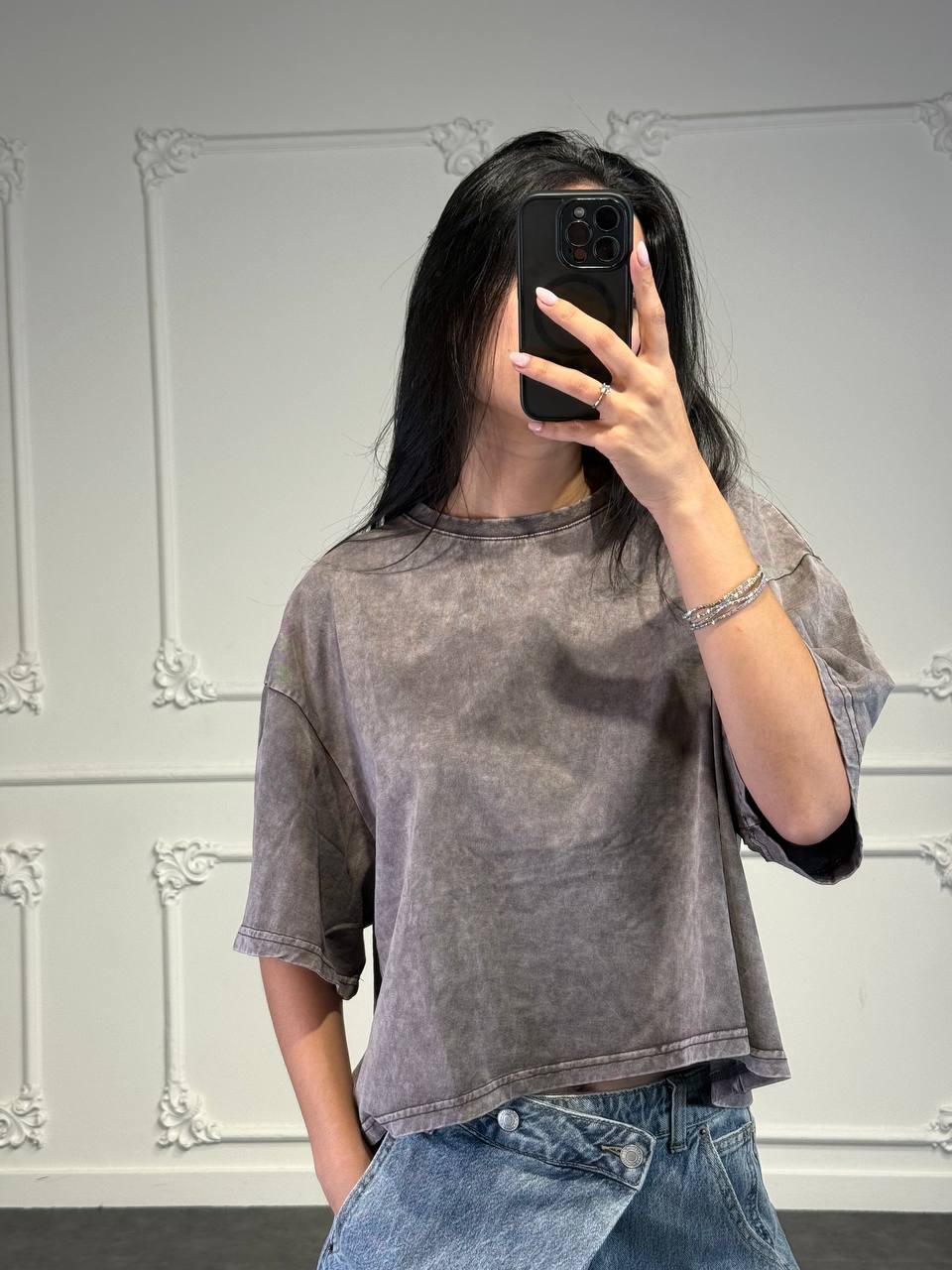 maglia oversize stone washed - Dverso Fashion