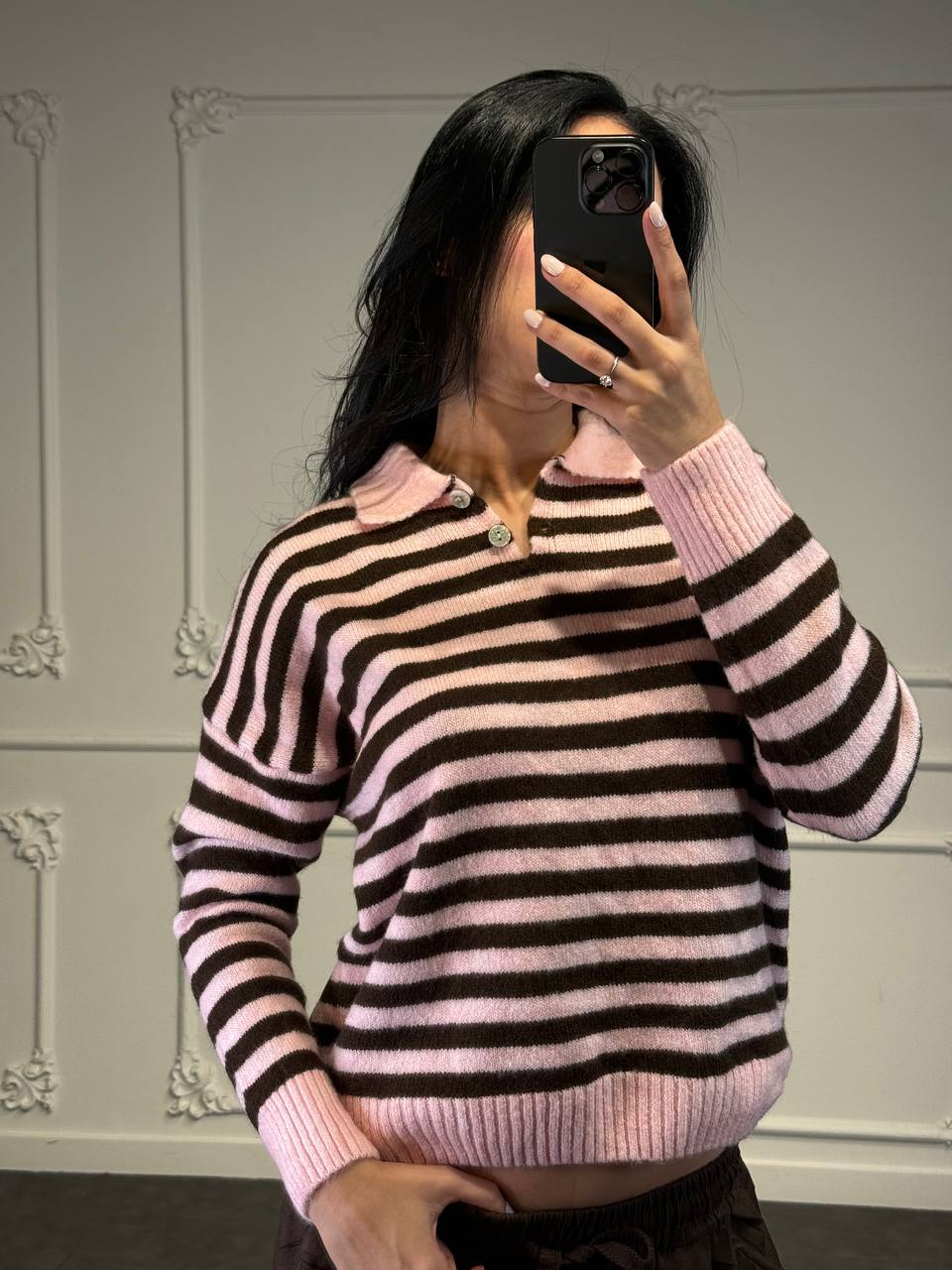 maglia pull over a righe - Dverso Fashion