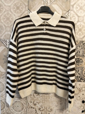 maglia pull over a righe - Dverso Fashion