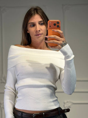 maglia scollo a barca - Dverso Fashion