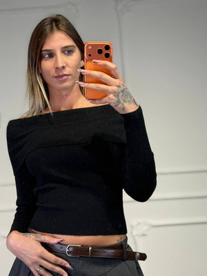maglia scollo a barca - Dverso Fashion