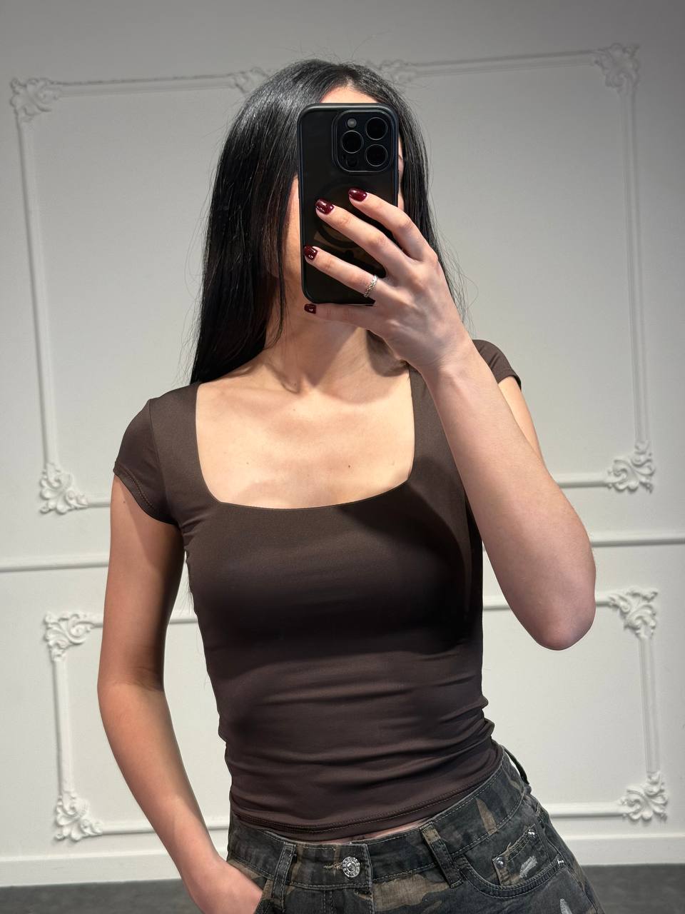 maglia scollo quadrato - Dverso Fashion