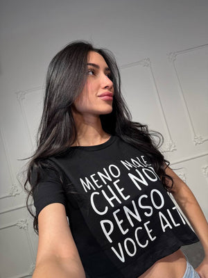 maglia scritte crop - Dverso Fashion