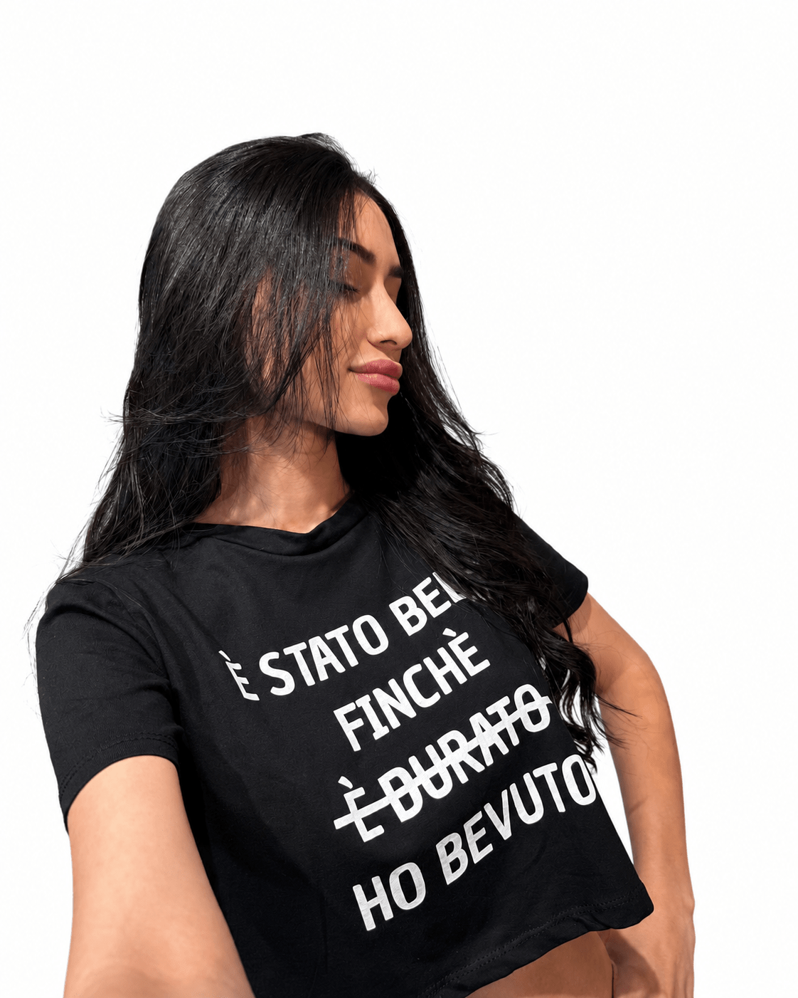 maglia scritte crop - Dverso Fashion