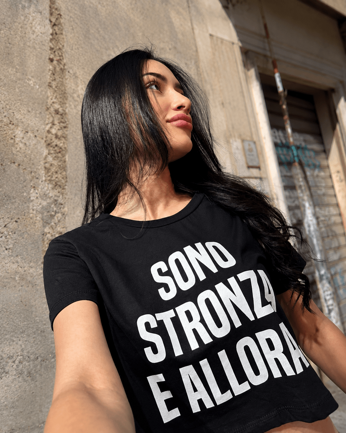 maglia scritte crop - Dverso Fashion