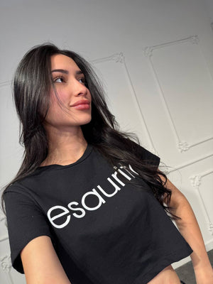 maglia scritte crop - Dverso Fashion