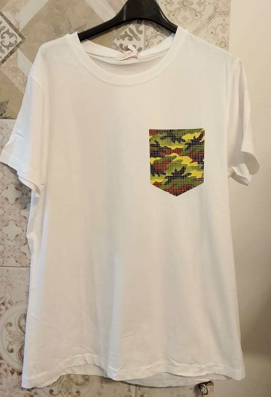maglia tasca glitter - Dverso Fashion