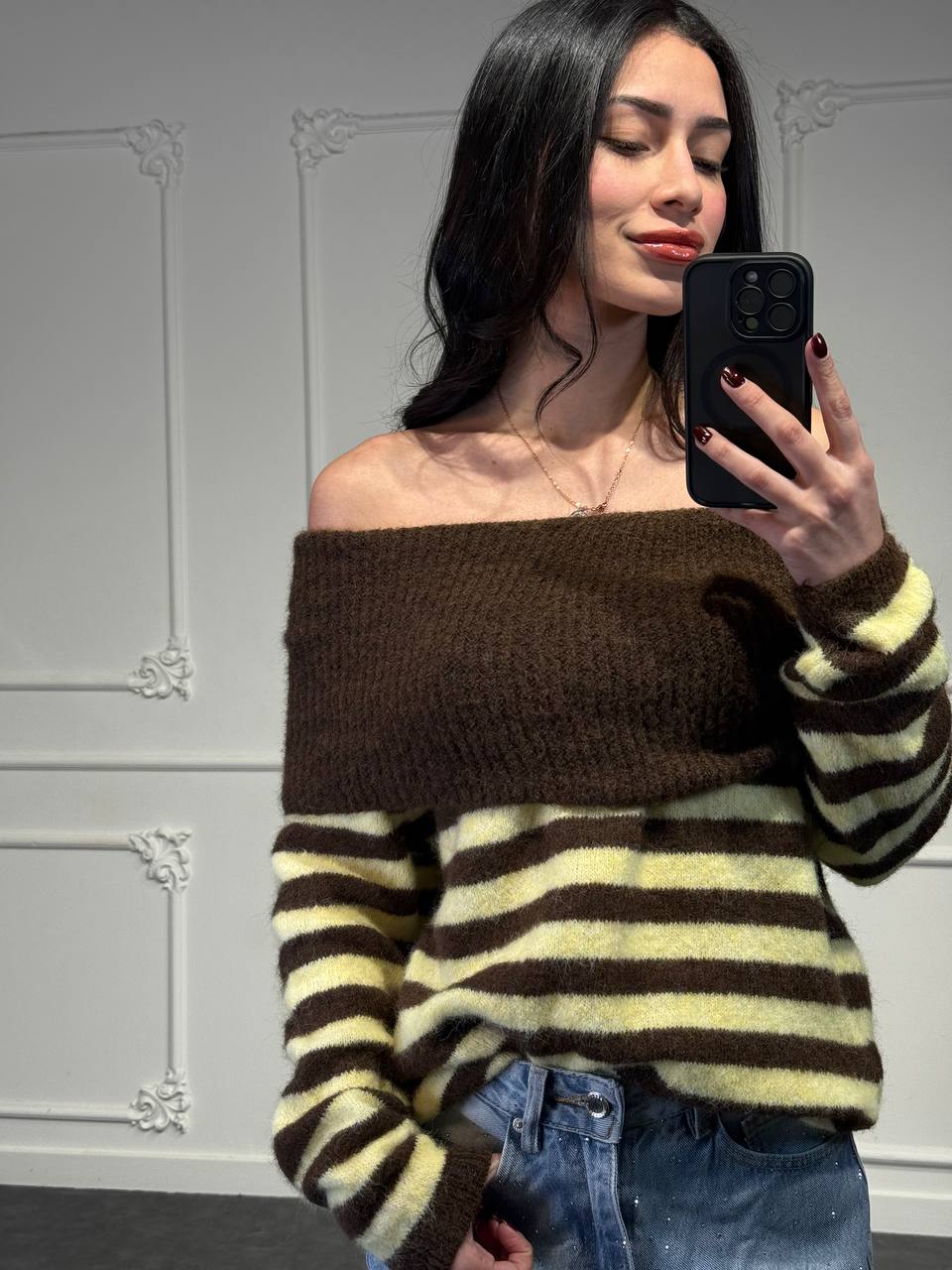 Maglione a barca - Dverso Fashion