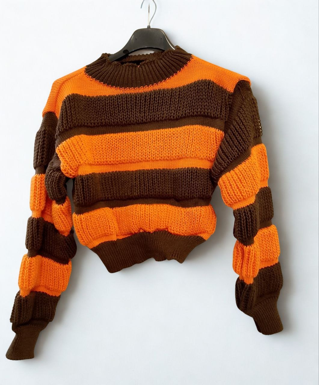 Maglione a righe crop - Dverso Fashion