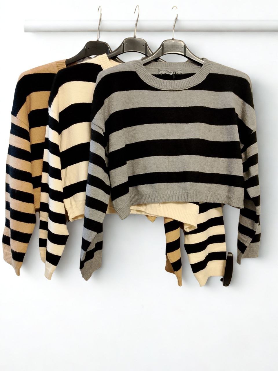 Maglione Crop Righe - Dverso Fashion