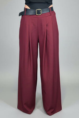pantalone ampio elegante con cintura - Dverso Fashion