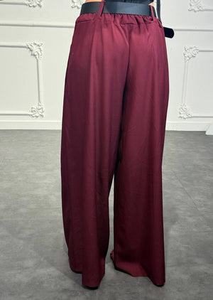 pantalone ampio elegante con cintura - Dverso Fashion