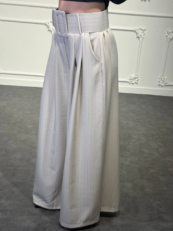 pantalone lux gessato - Dverso Fashion