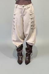pantalone medieval scamosciato - Dverso Fashion