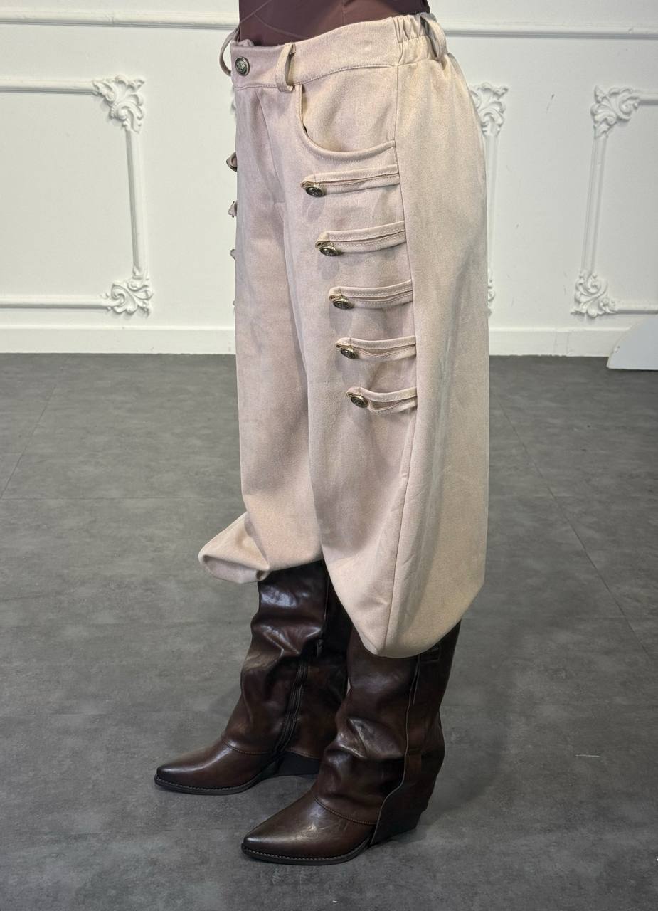 pantalone medieval scamosciato - Dverso Fashion
