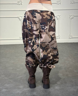 pantalone mimetic con fascione - Dverso Fashion