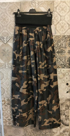 pantalone mimetic con fascione - Dverso Fashion