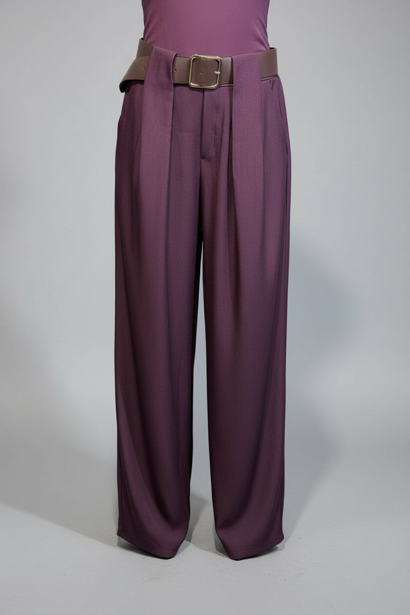 pantalone office con cintura - Dverso Fashion