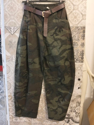 pantalone solid con cinta - Dverso Fashion