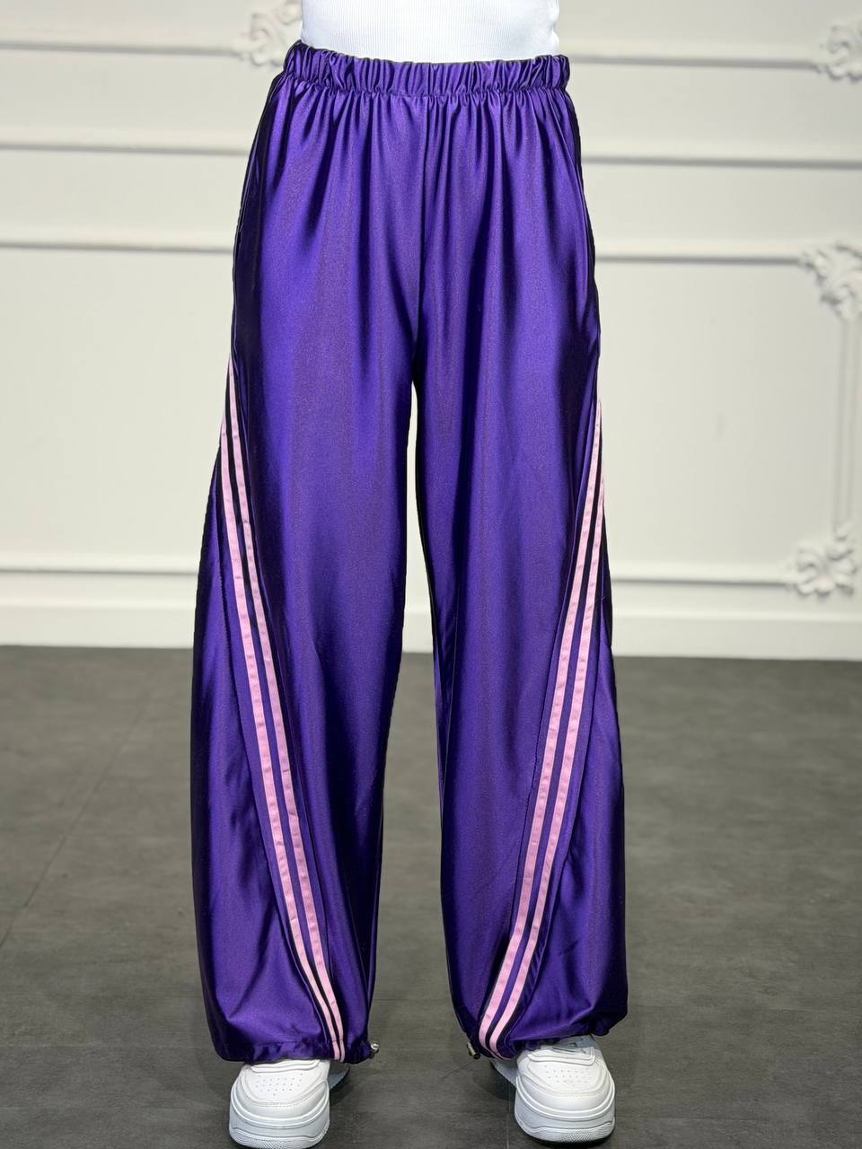 pantalone tuta in raso lucido - Dverso Fashion