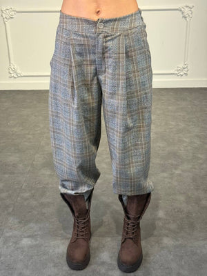 pantaloni a quadri eleganti - Dverso Fashion