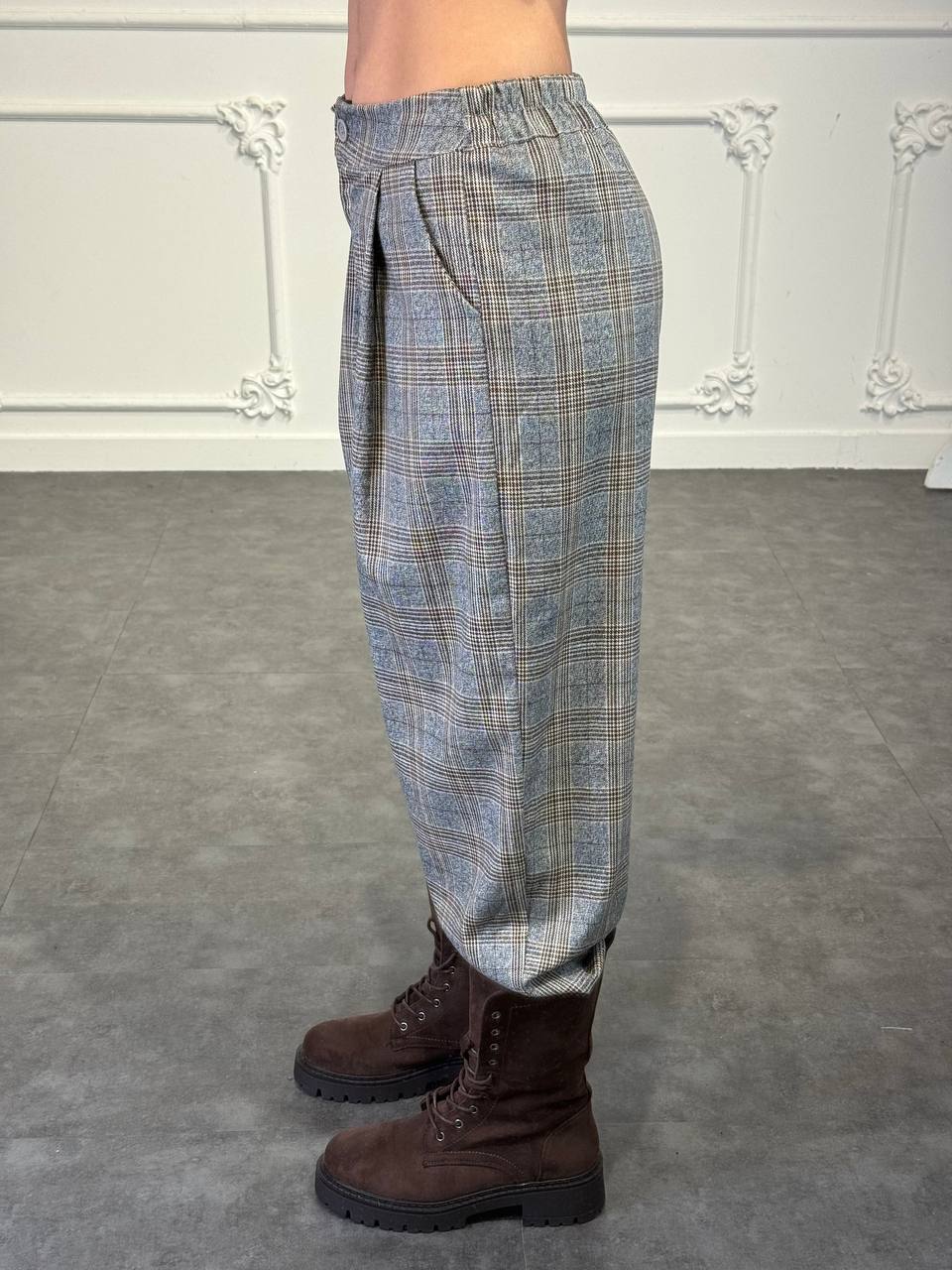 pantaloni a quadri eleganti - Dverso Fashion