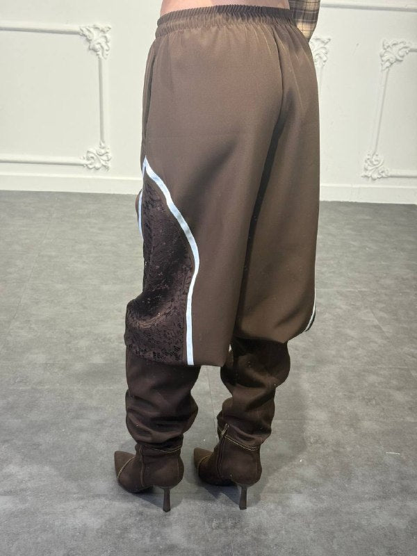 pantaloni con pizzo - Dverso Fashion