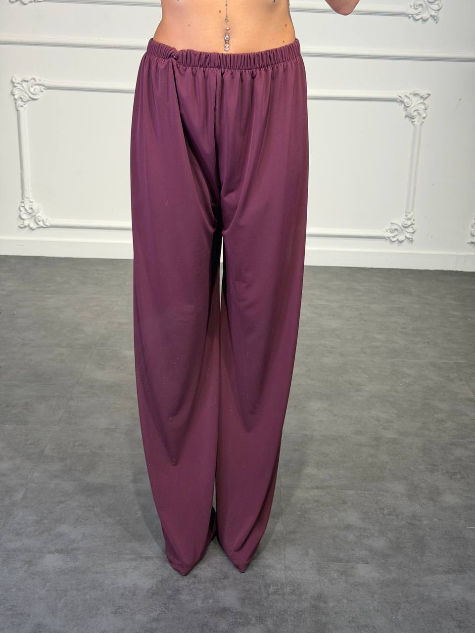 Pantaloni Palazzo Velati con Fodera Interna e Vita Elasticizzata - Dverso Fashion