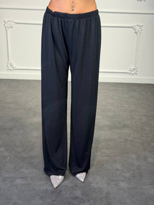 Pantaloni Palazzo Velati con Fodera Interna e Vita Elasticizzata - Dverso Fashion