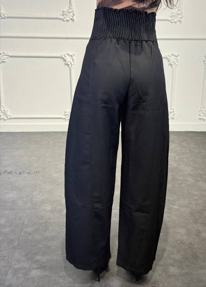 pantaloni palazzo vita alta con zip - Dverso Fashion