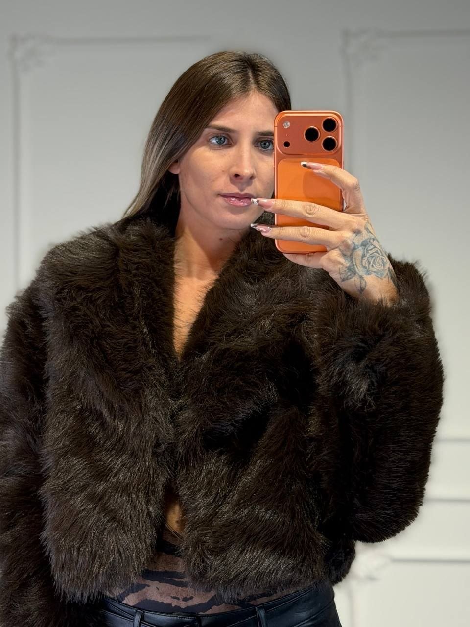 pelliccia fur crop - Dverso Fashion