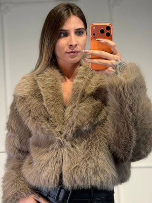 pelliccia fur crop - Dverso Fashion