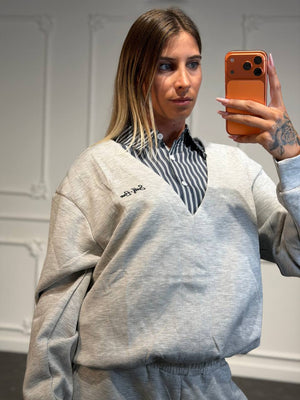 Coordinato con maglia, camicia e pantalone ampio