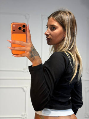 Maglia doppio effetto con canotta a contrasto
