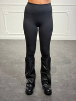 Leggings a costine con vita alta sagomata e linea aderente
