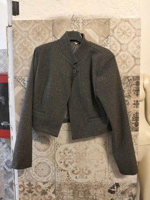 Giacca cropped gessata