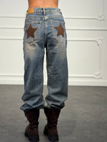 Jeans baggy con cuciture sagomate