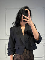 blazer arricciato drop