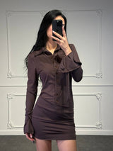 abito camicia in lycra