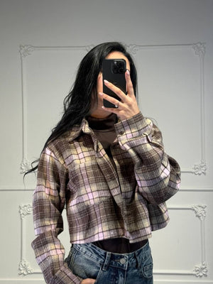camicia crop strass