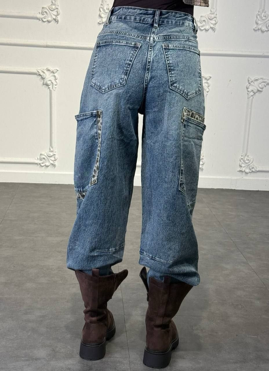 jeans tasconi leopard